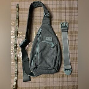 Vera Bradley Gray and Light Blue Sling Bag